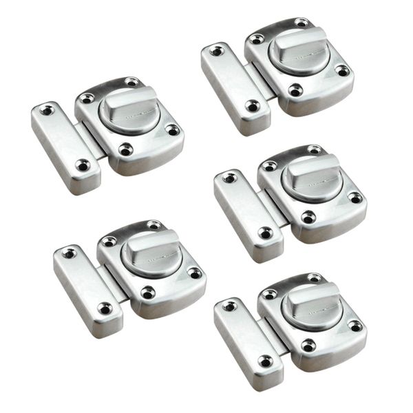 

5x toilet door lock twist latch catch thumb gate locks for cupboard chrome