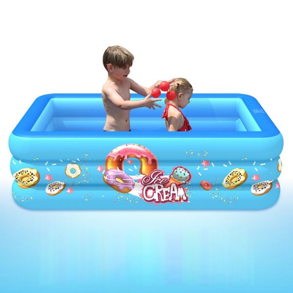 

kids inflatable swimming pool children's home use paddling pool large size inflatable square swimming for baby6