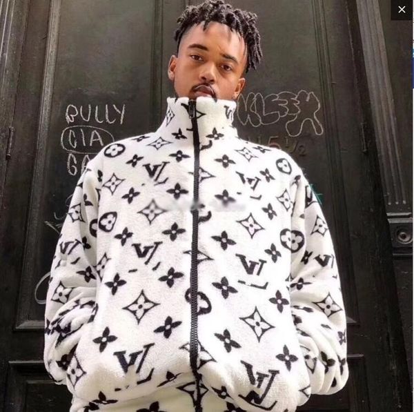 

женщины мужчину cool ins меха свитер пальто мода марка сыпучая мягкая фланель письмо теплого коралловый бархат мило пару winte молнии пижама, Black