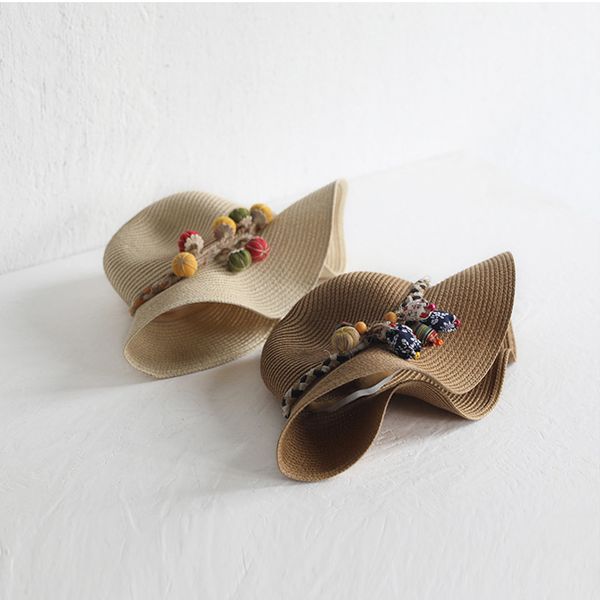 

hat bag set широкий брим соломенные шляпы cap одноместный сумки на ремне для детей весна лето пляж asd88