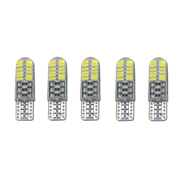 

3w t10 silicone canbus 24 led 3014 smd auto motorcycle license plate light dc12v