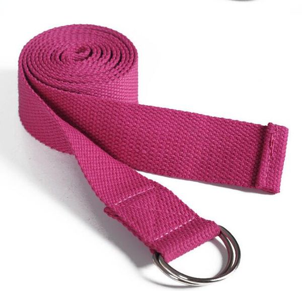 Yoga faixas da resistência Mulheres D-Ring Yoga estiramento Strap 183cm ajustável cintura Perna de Fitness Belt Gym Exercício de algodão Rope cinto tensão
