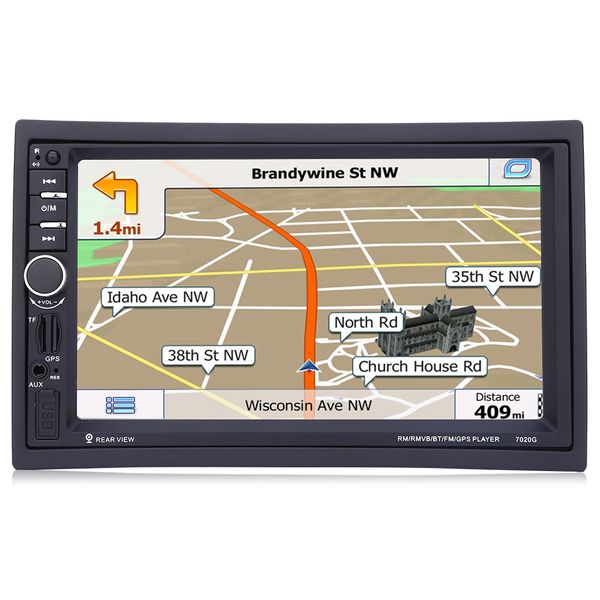 

7020g 7 inch car audio stereo mp5 player remote control gps navigation function