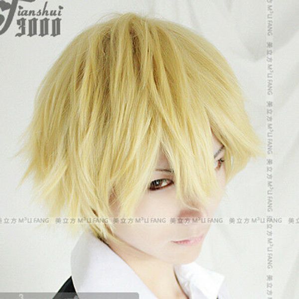 

shizuo heiwajima короткое золото косплей парик, Black
