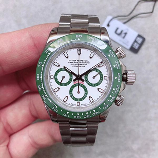 

2020 new mens automatic movement watch ceramic bezel sapphire glass tona series 116523 simple dial stainless steel solid clasp male watches, Slivery;brown