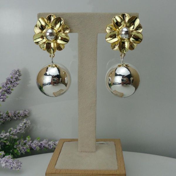 

yuminglai 24k dubai gold earrings italian earrings for women fhk8631, Silver