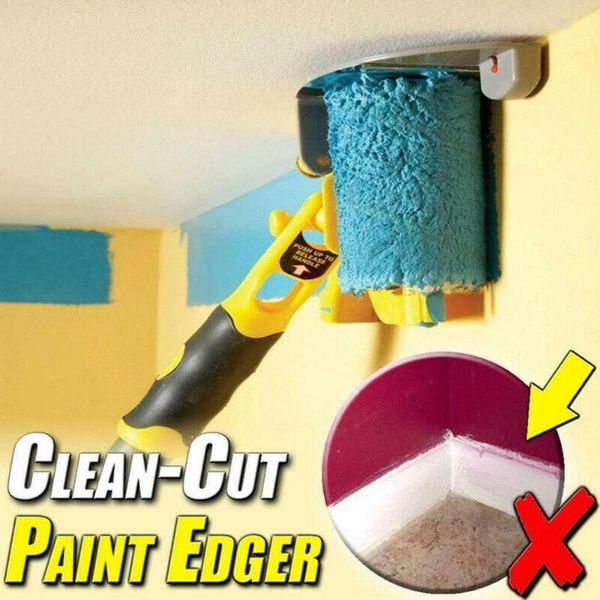 

clean-cut paint edger roller brush safe tool portable for home room wall ceilings paint edger roller