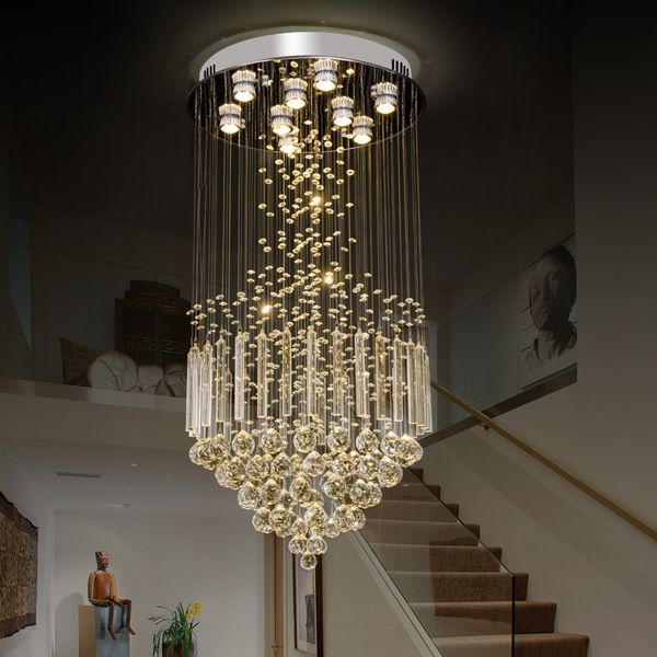 Crystal Chandelier Light Fixture Modern Lamp For Living Room Bedroom Hotel Hallway Indoor Decoration Stair Ceiling Lamp 110 220v Ceiling Light Shades