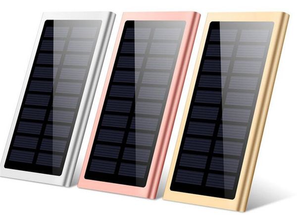 

drop portable battery 20000mah solar power bank charger mobile power led camping lamp flashlight dual usb panel waterproof for cell phone