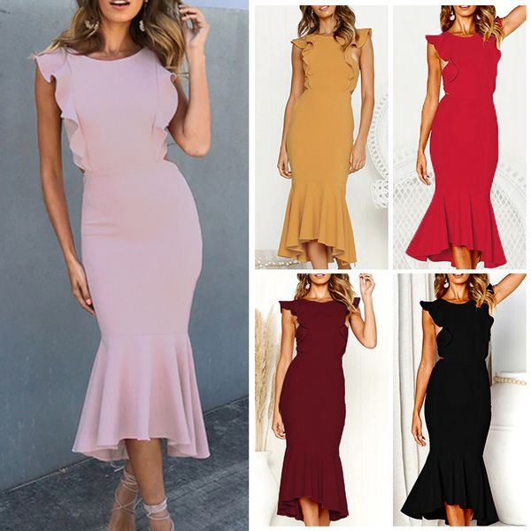 

2020 dress sleeveless long fund fish tail skirt xia ladies dress season