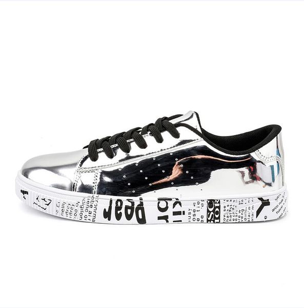 

new arrive men women sneaker speed trainer black golden white fashion flat casual shoes speed trainer runner outdoor leather shoes 39-44
