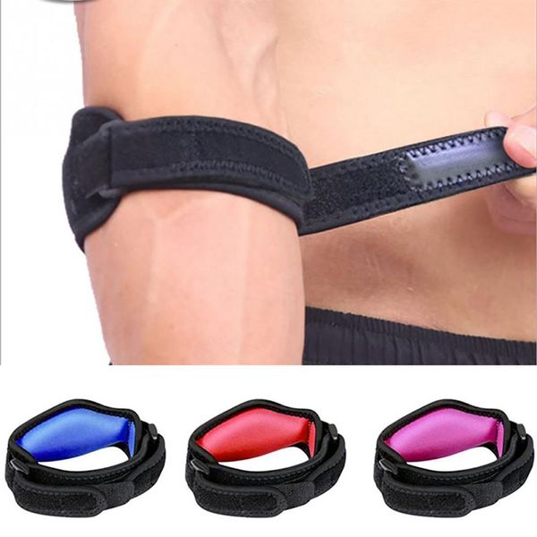 

adjustable basketball badminton tennis golf elbow support golfer strap elbow pads lateral pain syndrome epicondylitis brace new, Black;gray