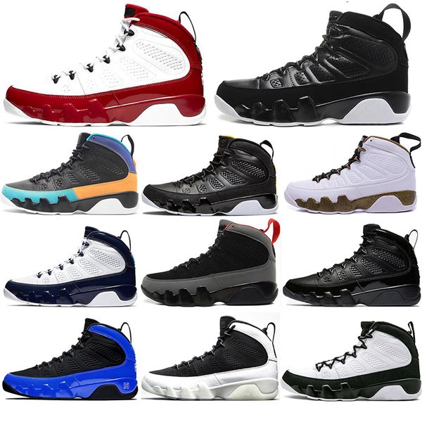 

with socks air jordan retro fashion 9 men basketball shoes 9s tour blue black anthracite sports trainers sneaker size 40-47, White;red