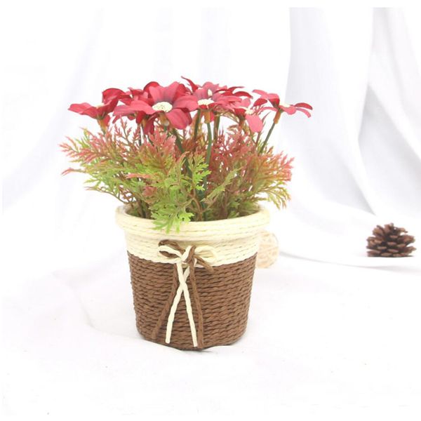 

new car ornaments chrysanthemum basket simulation flowerpot view set car interior decoration accessorie living room bedroom gift