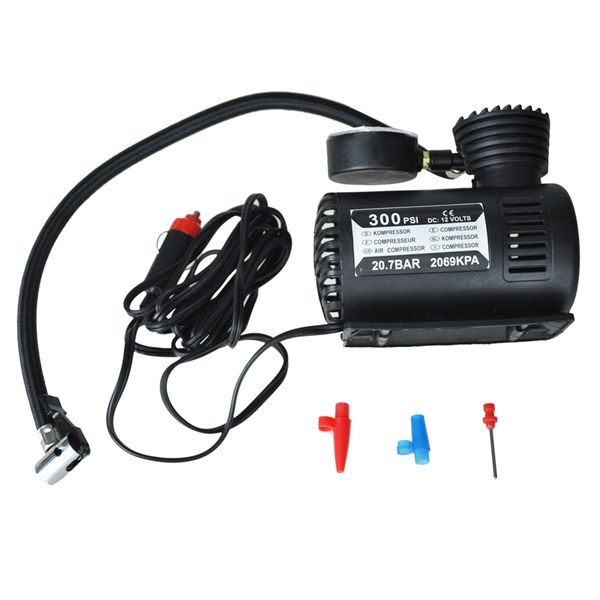 

12v car auto electric pump air compressor portable tire inflator 300ps