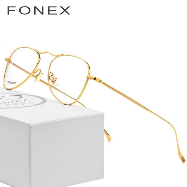 

b pure titanium glasses frame men ultralight new women aviation myopia optical prescription eyeglasses gold eyewear, Black