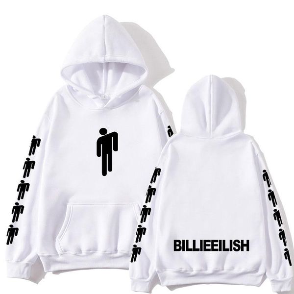 

billie eilish hoodies men women fashion printed loose hooded sweatshirts autumn man casual long-sleeve cotton streetwear hoodies, Black