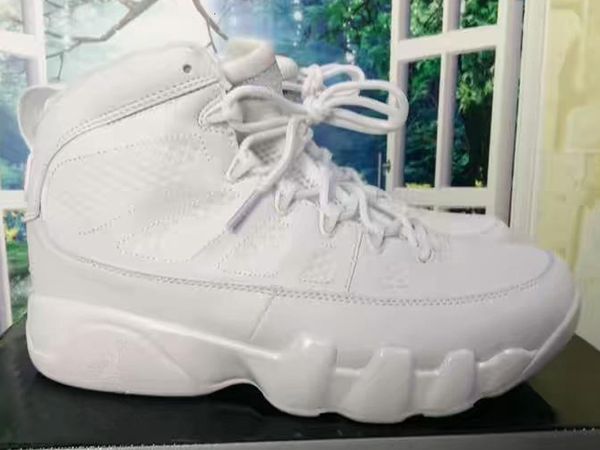 

2019 new white metallic silver jumpman 9 women basketball shoes 25th anniversary white pink 9s sneaker trainer size 36-40