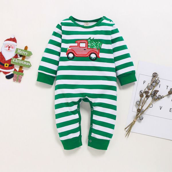 

2020 new striped newborn baby boy girl romper bodysuit outfit o neck cotton long sleeve warm baby kids clothes 3-18m, Blue