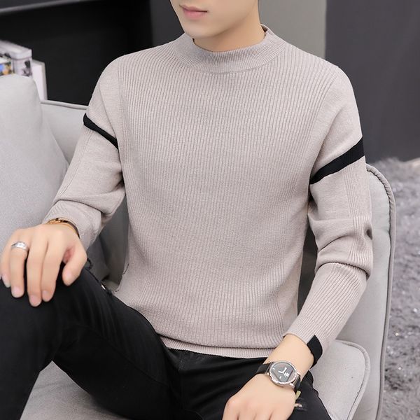

winter warm o-neck sweater men brand casual autumn winter sweaters slim fit pullover men knitwear male clothes sweater, White;black