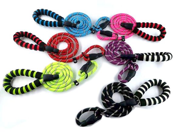 

reflective pet dog strong nylon lead leash puppy dog handle rope with buckle