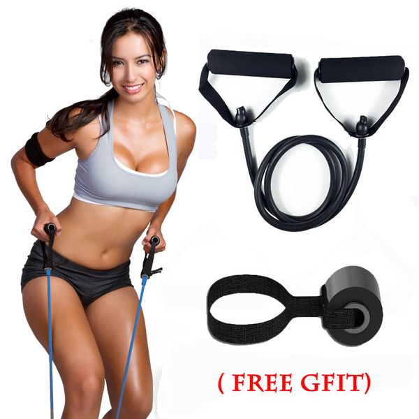 

resistance bands sport chest exerciser elastic yoga strap pull rope tube resistance band with foam door anchor