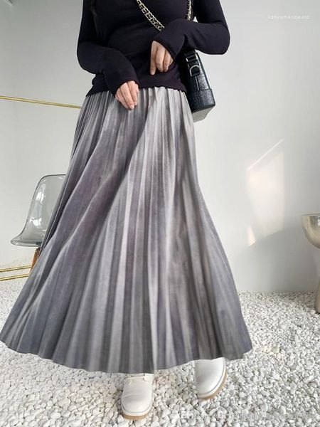 

dresses solid color pleated a line ladies dresses casual loose women dresses designer women midi, Black;gray