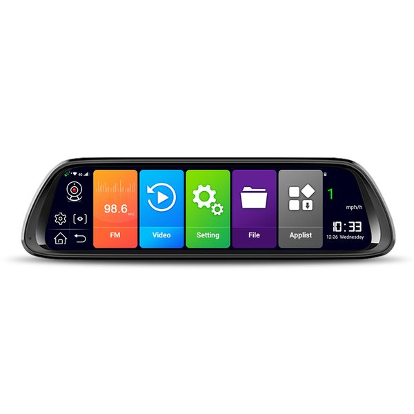 

10 inch full screen 4g adas mirror steaming media car dvr with andriod 8.1