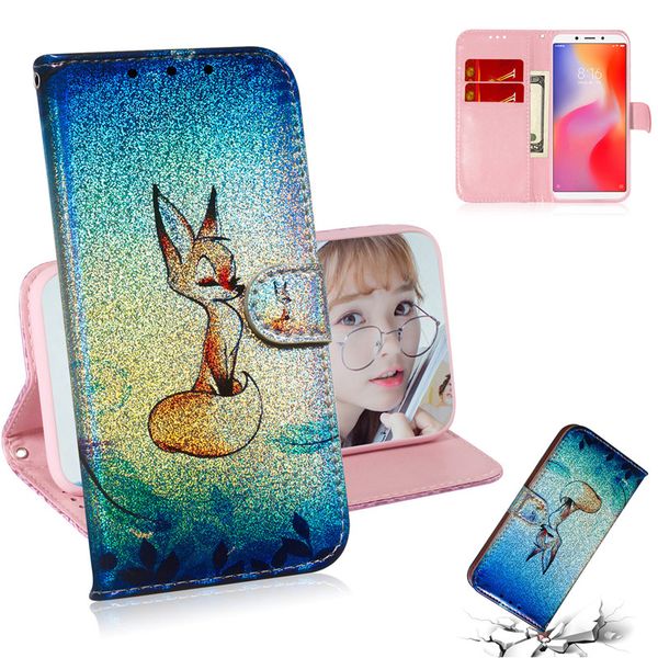 

dazzle colourful leather case for xiaomi redmi 6/redmi 6a/redmi 6 pro/redmi note 6/redmi note 6 pro filp cover coloured