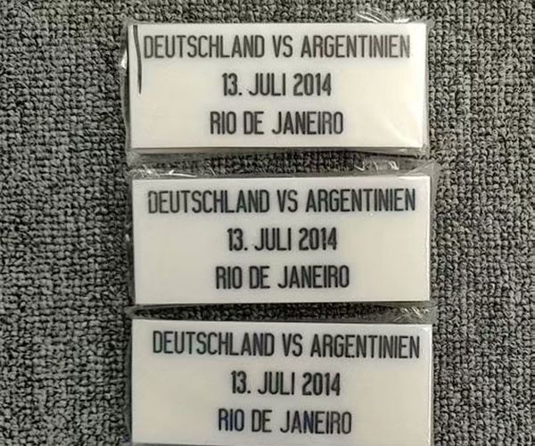

2014 final match details printing iron on transfer badge