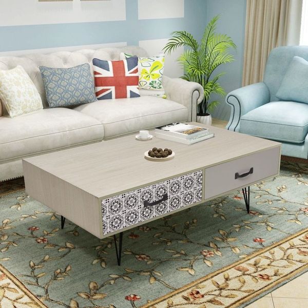 

coffee table 100 x 60 x 35 cm beige dining room furniture