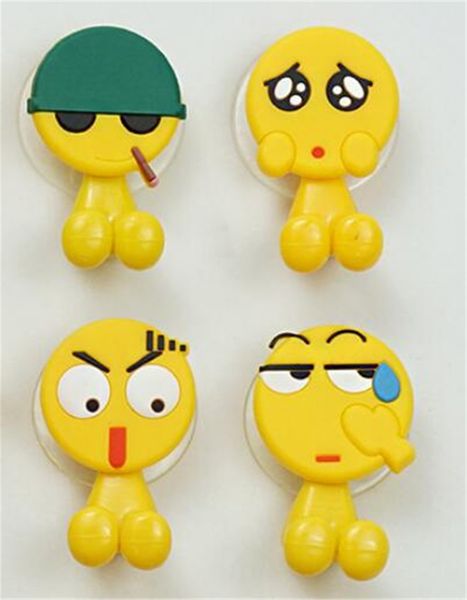 

горячий дом симпатичные смешные смайлики мультфильм присоске держатель зубной щетки крючки ванной набор аксессуаров