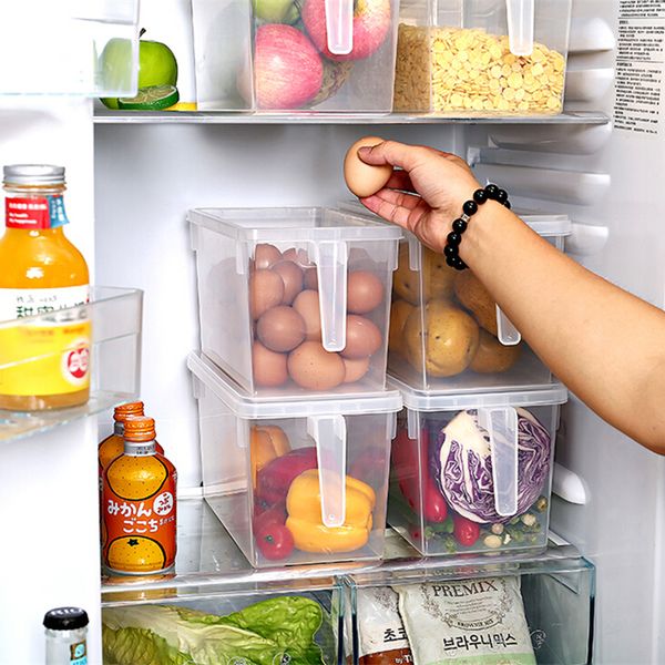 

refrigerator storage boxes kitchen transparent pp storage box grains beans storage contain sealed home organizer food container