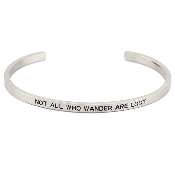 

Ctype Bracelet Cuff Bracelet foreign trade explosion energy motto stainless steel