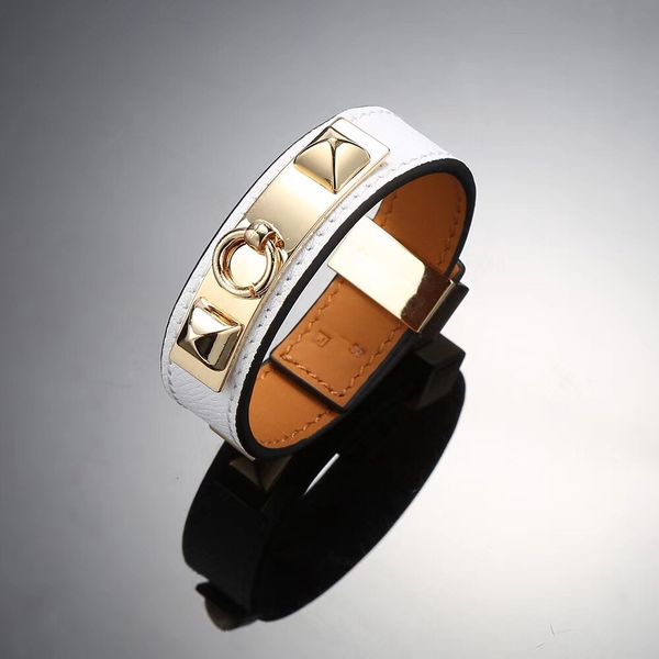 

2020 stainless steel jewelry narrow leather bracelet for men and women charm bracelet cuffs fashion design leather bangle