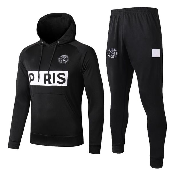 

2019 men and kids hoodie soccer jacket 18 19 20 tracksuit football jacket mbappe survÃªtement jordam x hoodie, Black