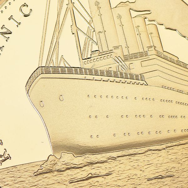 

wr titanic commemorative gold plated coin the voyage of titanic challenge coin metal art crafts home decor for creative gifts