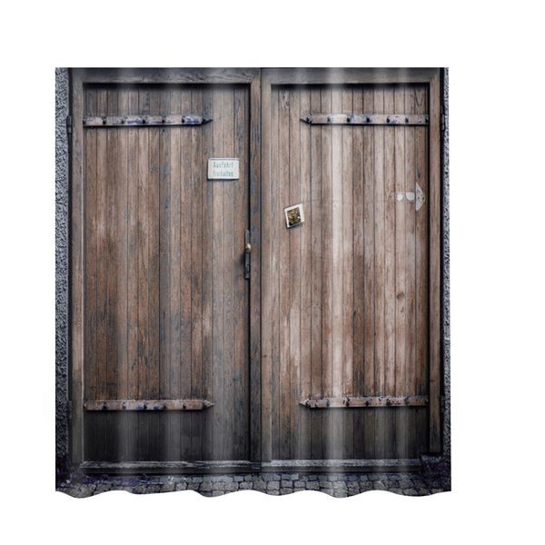 

bathroom decor retro fabric shower curtains set with 12 hooks crown