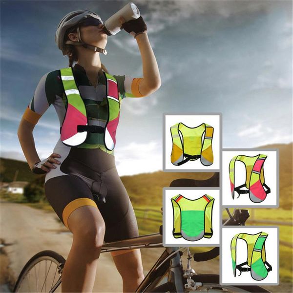 

outdoor night riding running multi-function reflective sports vest for outdoor sports and operations at night size, Black
