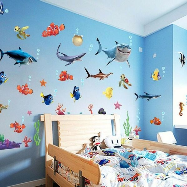 Finding Nemo Wall Sticker Shark Sea Fish Decal Mural Wallpaper Kid Art Decor Wall Stickers Cheap Wall Stickers Children From Gl8888 4 58 Dhgate Com