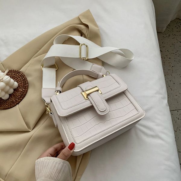 

stone pattern small square ladies shoulder wide shoulder strap messenger fashion mobile phone wallet handbag
