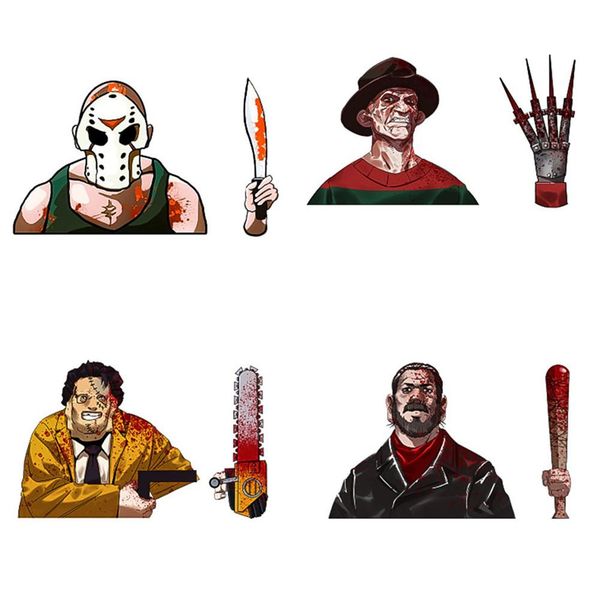 

funny car sticker rear vehicle car window animated moving waving wiper blade tag decal sticker&hand-halloween decoration