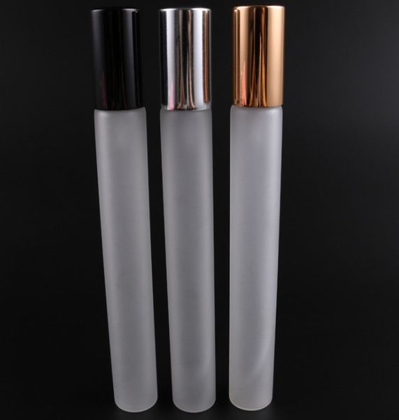 

220ml frosted glass spray bottle refillable perfume atomizer mini sample bottles with black gold silver cap