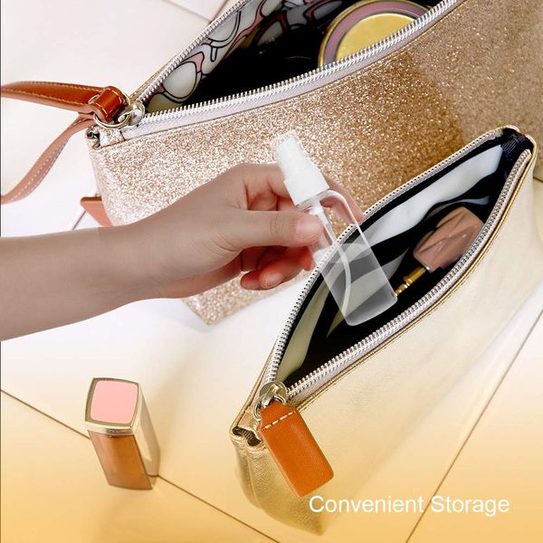 

100 ml clear plastic refillable empty fine mist spray bottles for cleaning, perfume, portable, suitable for office, school and makeup