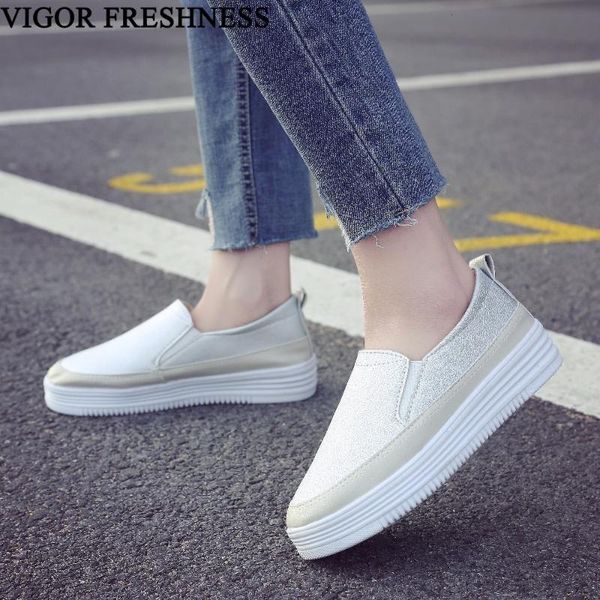 

vigor freshness flats shoes women spring loafer espadrilles autumn women's boat shoes slip on casual flat ladies sneakers wy65, Black