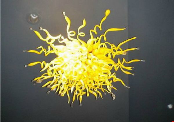 

ac110v-220v led yellow blown glass chandelier christmas decor murano style modern crystal glass pendant lamps
