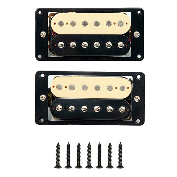 

2 pieces 6-string electric guitar humbucker pickups neck+bridge, black beige