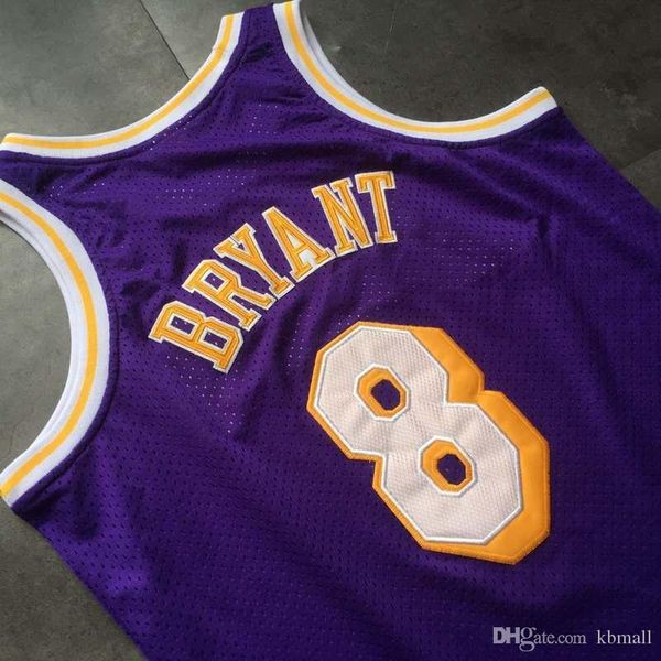 

Ретро kebe 8 24Bryant Jersey Vintage Mitchell Ness Hardwoods HWC City Bryant баскетбольные майки 2020 Edition фиолетовый шитье