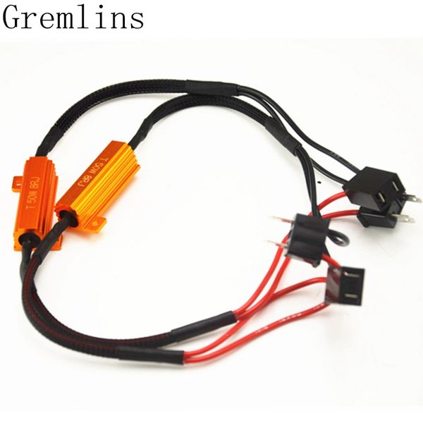 

2pcs 50w h1 h3 h7 h11 9005 9006 car load resistor error canceller led decoder canbus wiring canceller decoder light