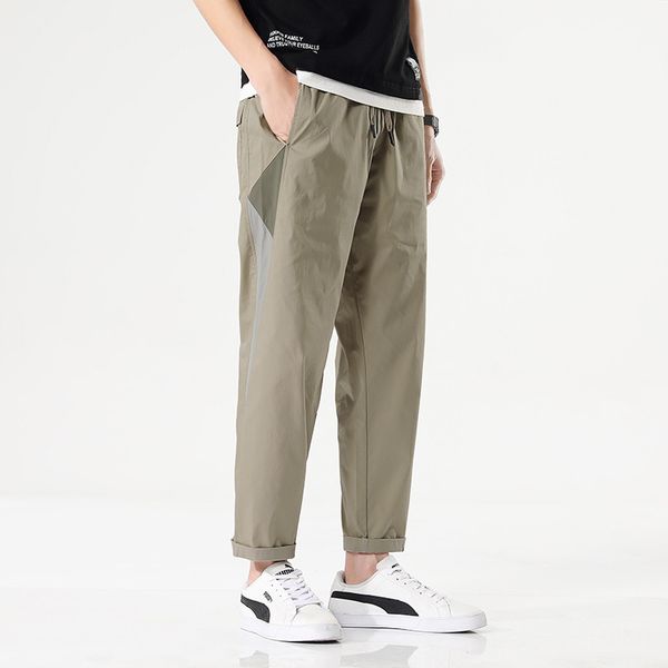 

mens designer mens designer casual fashion knitted foot-closing ankle-length pants quality assurance, Black